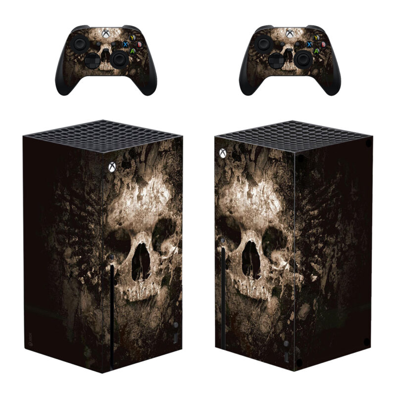 Gothic Dark Skull Artwork Skin Sticker For Xbox Series X And Controllers