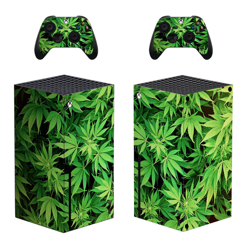 Marijuana Leaves Skin Sticker For Xbox Series X And Controllers