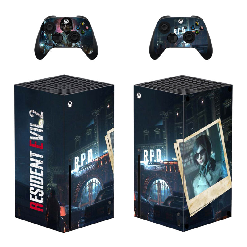 Resident Evil 2 Game Skin Sticker For Xbox Series X And Controllers Design 8