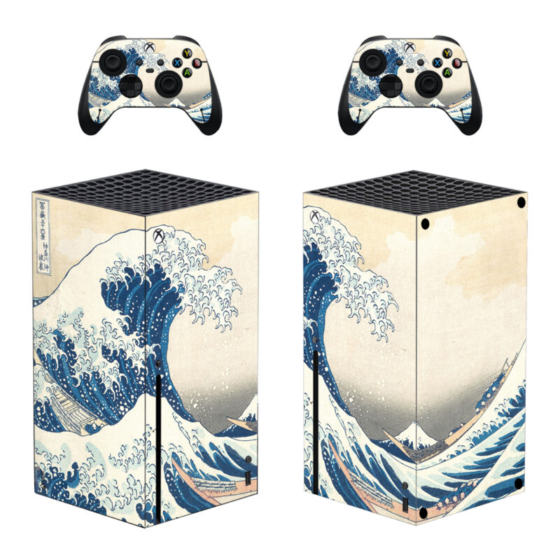 The Great Wave Off Kanagawa Skin Sticker For Xbox Series X And Controllers