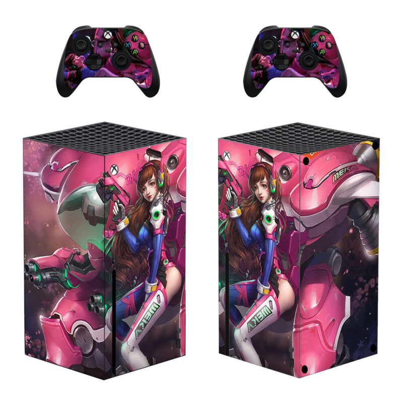 Overwatch Anime D.Va Skin Sticker For Xbox Series X And Controllers Design 4