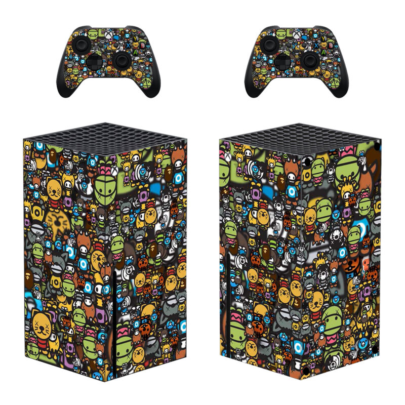 Doggies Bichinhos Color Puppies Sticker Bomb Skin Sticker For Xbox Series X And Controllers