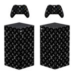 Louis Vuitton Black Pattern Skin Sticker For Xbox Series X And Controllers