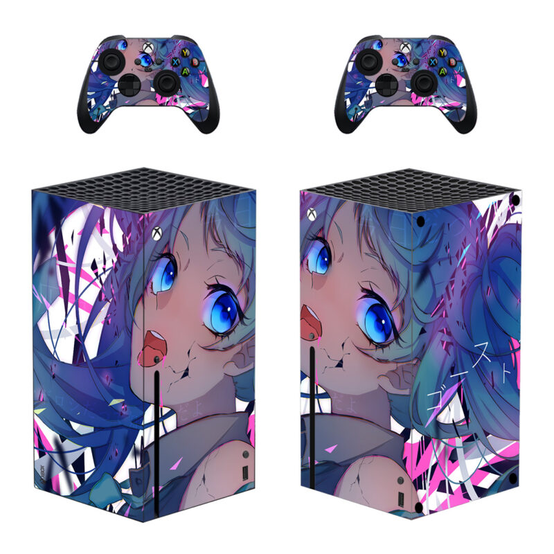 Hatsune Miku Skin Sticker For Xbox Series X And Controllers Design 3