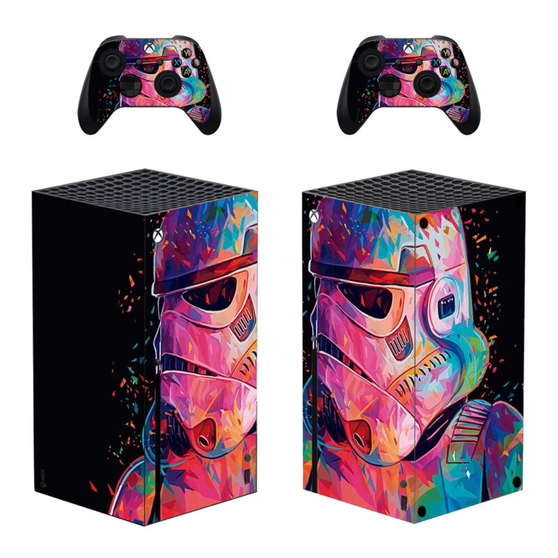 Star Wars Stormtrooper Colorful Art Skin Sticker For Xbox Series X And Controllers