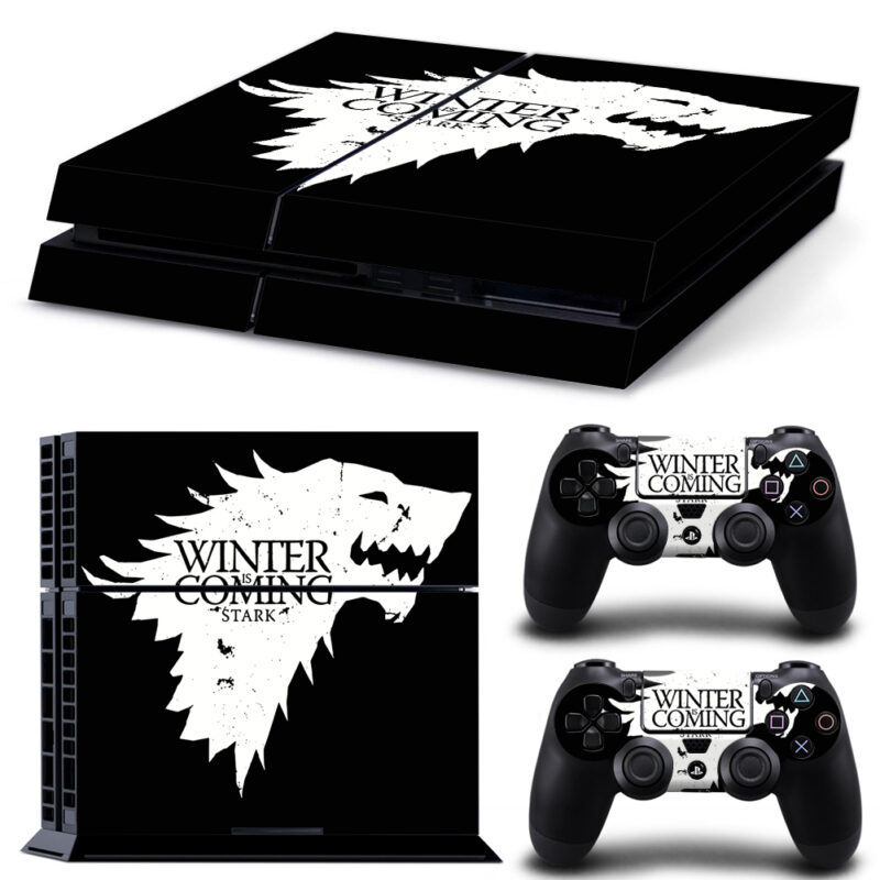 Winter Is Coming Stark Skin Sticker For PS4 And Controllers Design 1