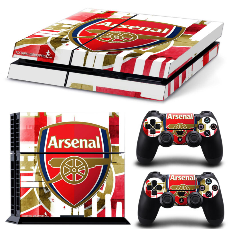 Arsenal F.C Skin Sticker For PS4 And Controllers Design 1