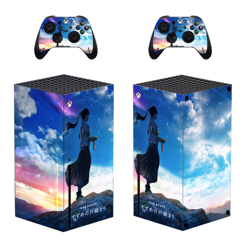 Suzume No Tojimari Anime Makoto Shinkai Skin Sticker For Xbox Series X And Controllers