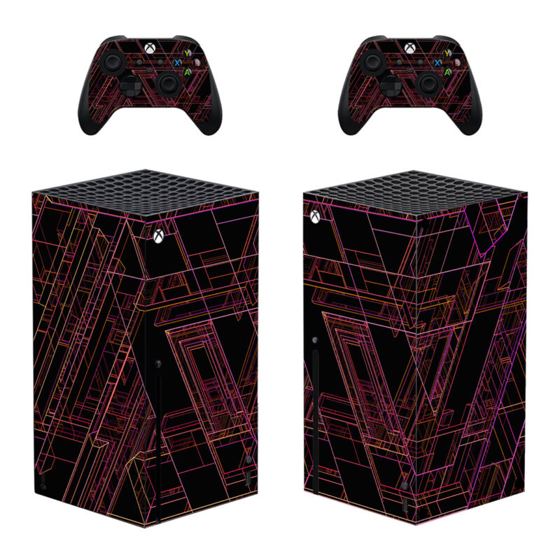 Verge iphone Xr Neon Abstract Skin Sticker For Xbox Series X And Controllers