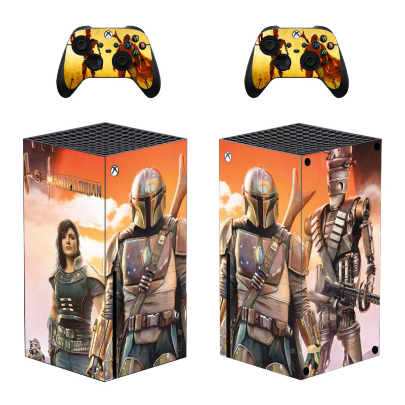 The Mandalorian Series Skin Sticker For Xbox Series X And Controllers Design 4