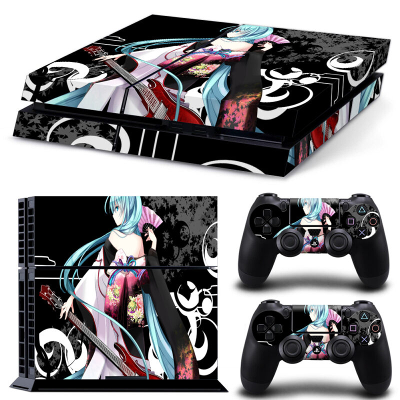 Hatsune Miku Skin Sticker For PS4 And Controllers Design 1