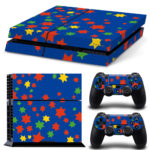 Colorful Star Pattern PS4 Skin Sticker Design 1