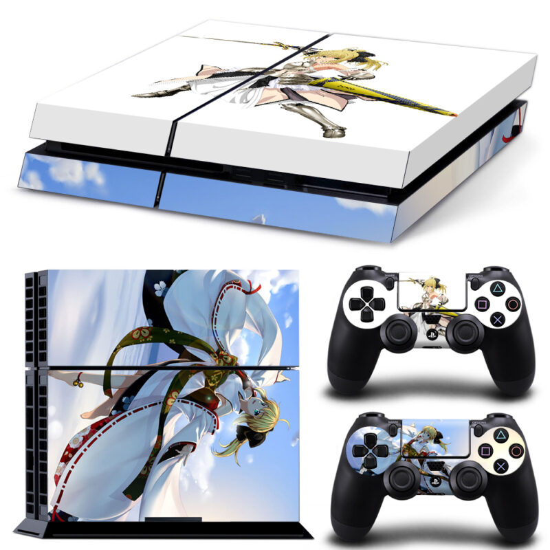 Artoria Pendragon Lily Skin Sticker For PS4 And Controllers Design 3