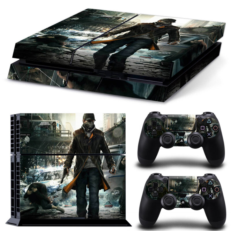 Watch Dogs Game Skin Sticker For PS4 And Controllers Design 3