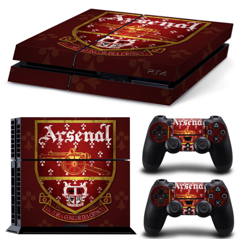 Arsenal Victoria Concordia Crescit Skin Sticker For PS4 And Controllers