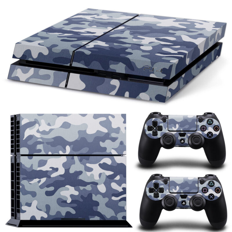 Blue Camouflage PS4 Skin Sticker