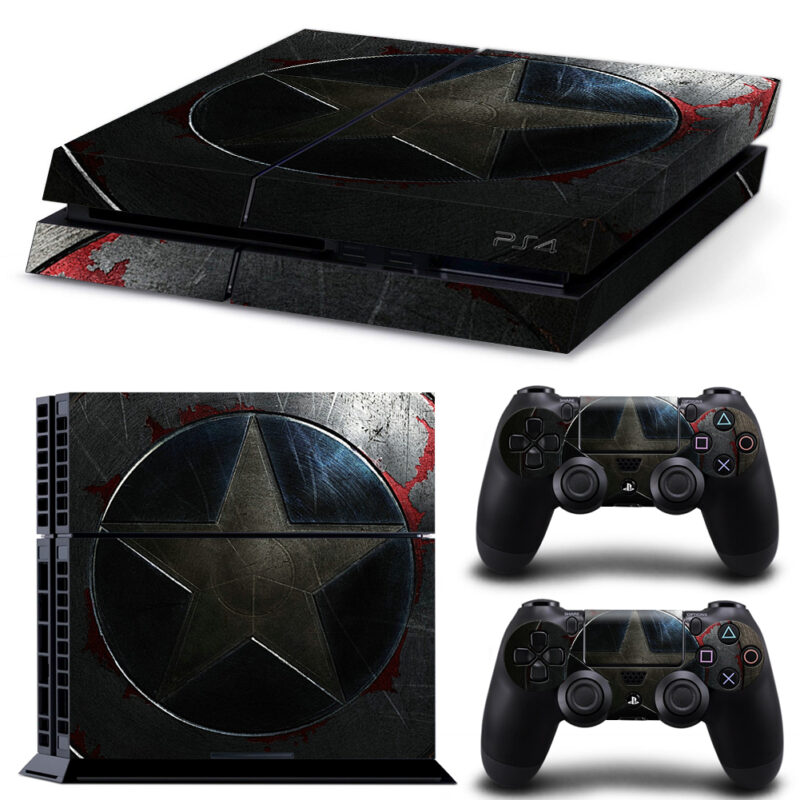 Captain America's Shield PS4 Skin Sticker Design 1