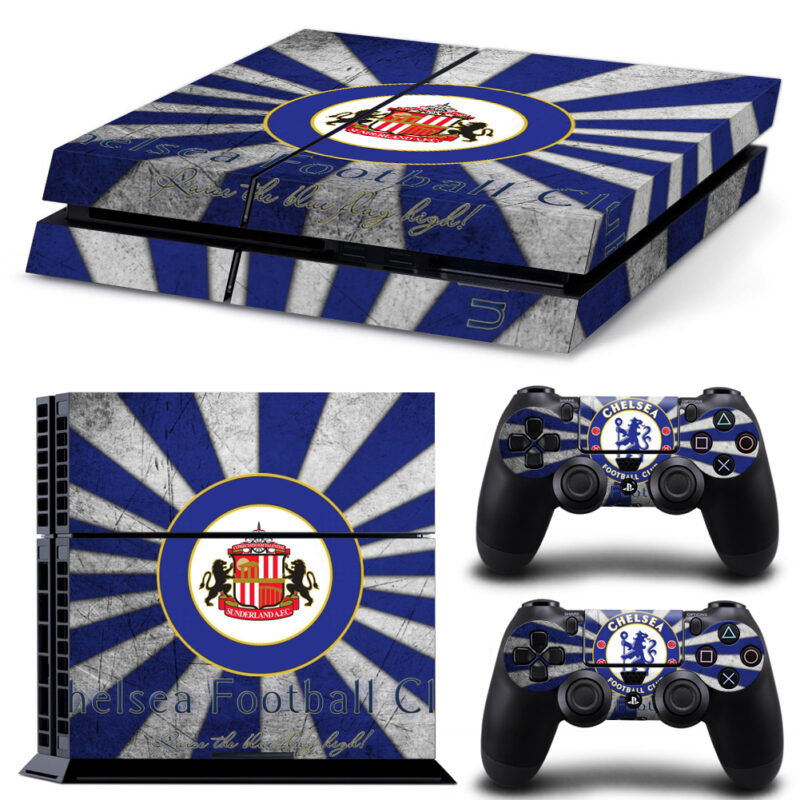 Sunderland A.F.C And Chelsea F.C Skin Sticker For PS4 And Controllers