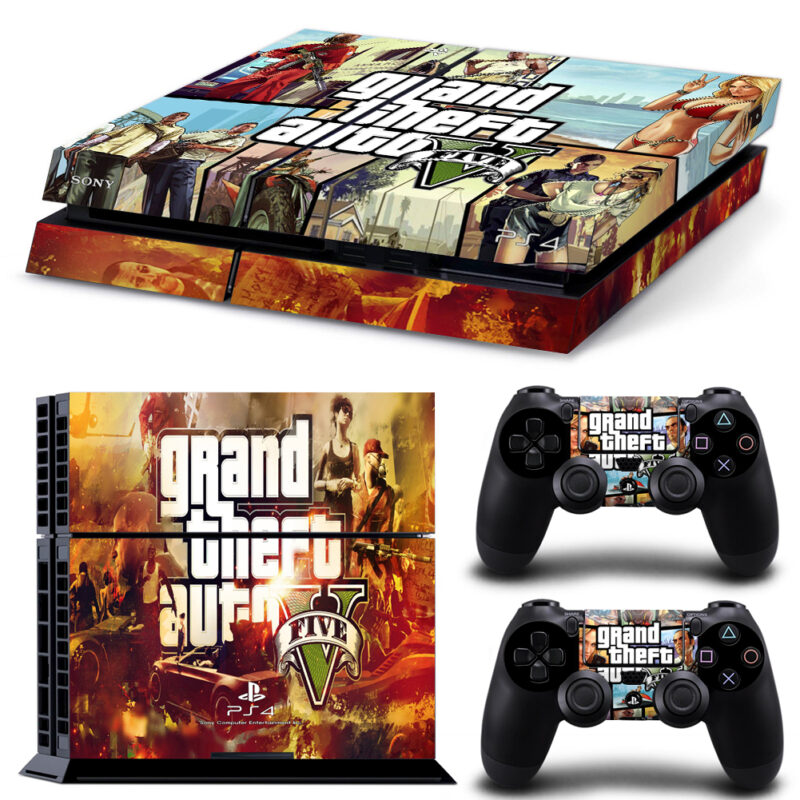 Grand Theft Auto V Game PS4 Skin Sticker Design 8