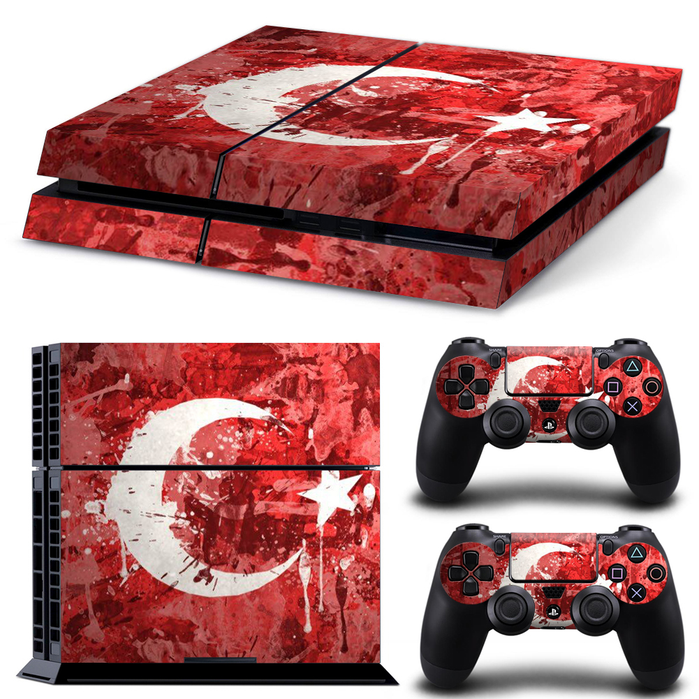 Flag Of Turkey Skin Sticker For PS4 And Controllers