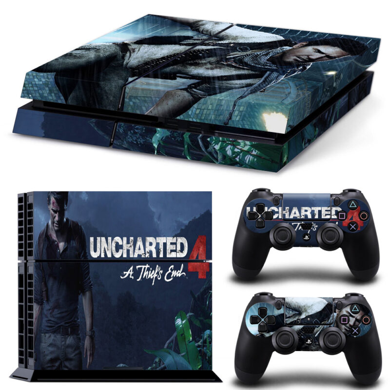 Uncharted 4: A Thief's End Skin Sticker For PS4 And Controllers Design 1