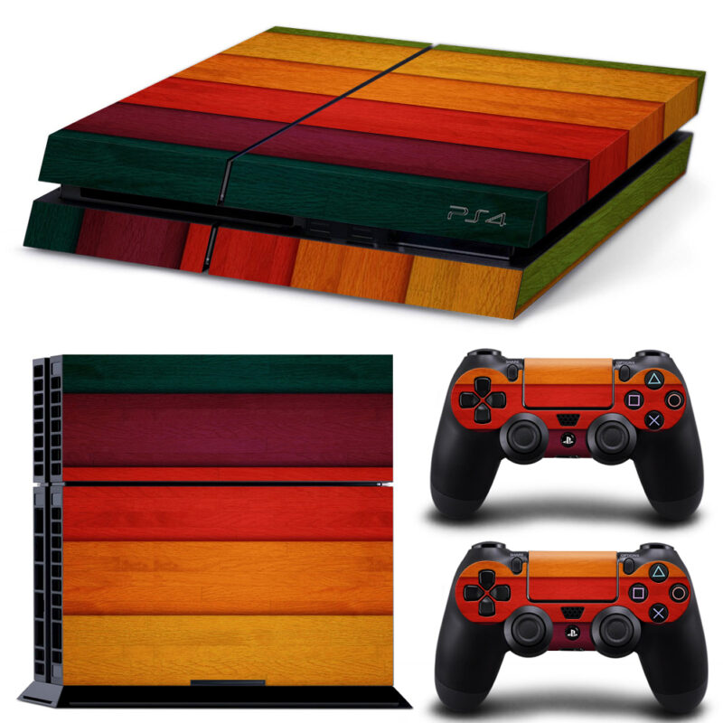 HD Ultra Retro Wood PS4 Skin Sticker