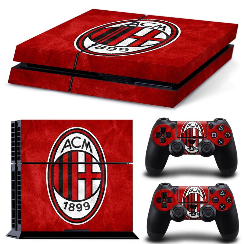 AC Milan FC Skin Sticker For PS4 And Controllers Design 4