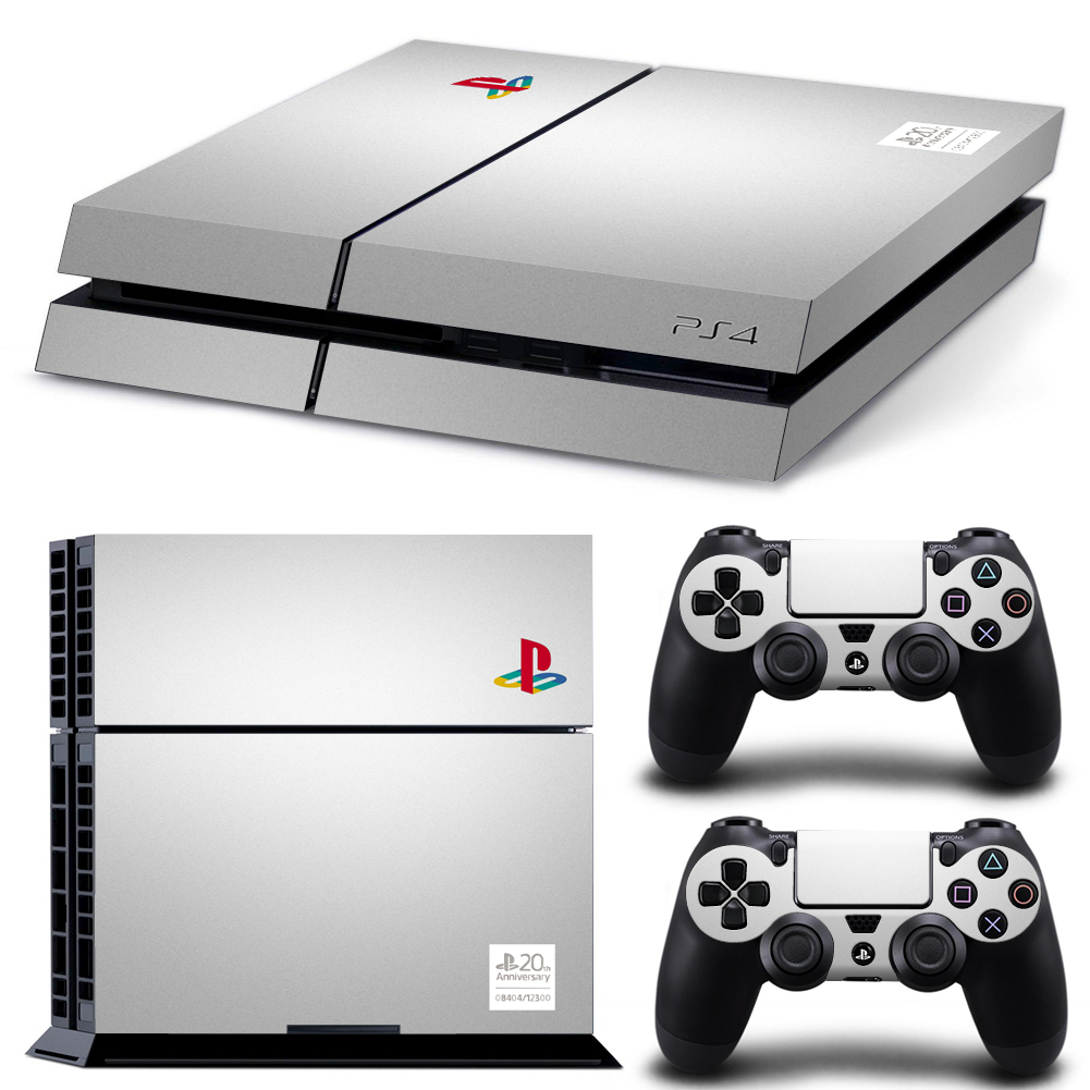 Light Gray Color Skin Sticker For PS4 And Controllers