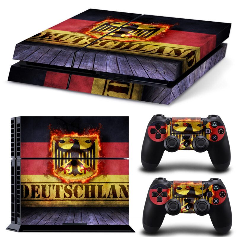 German Flag With Coat Of Arms PS4 Skin Sticker