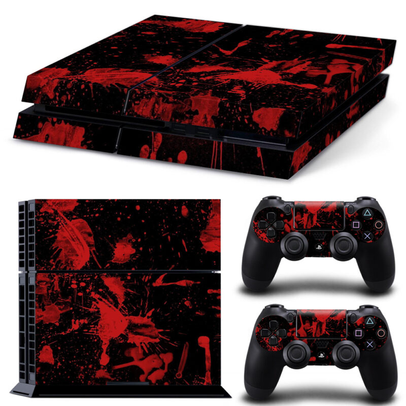 Halloween Blood Splatter Skin Sticker For PS4 And Controllers