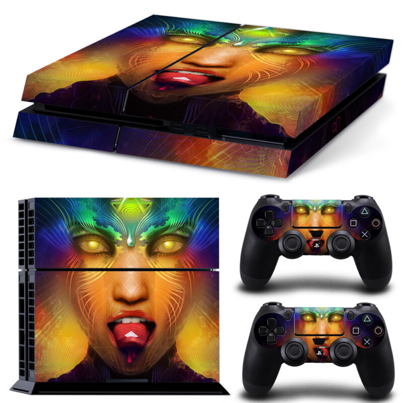 Psy Trance Psychedelic Vocals Pack Vol. 2 Skin Sticker For PS4 And Controllers