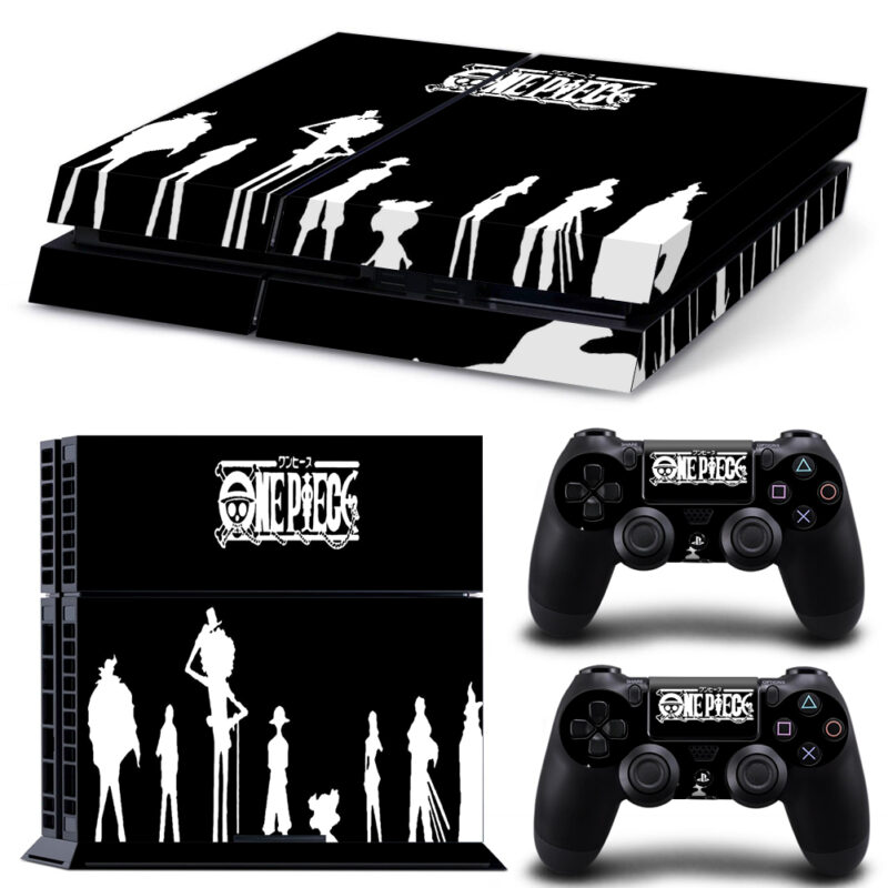 Black And White One Piece Skin Sticker For PS4 And Controllers