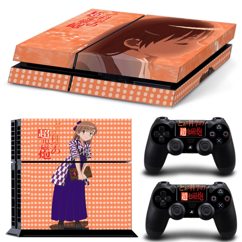 Anime Mikoto Misaka Skin Sticker For PS4 And Controllers