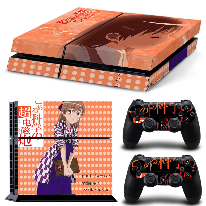 Anime Mikoto Misaka Skin Sticker For PS4 And Controllers Design 4