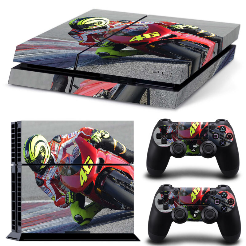 Valentino Rossi Red 46 Skin Sticker For PS4 And Controllers