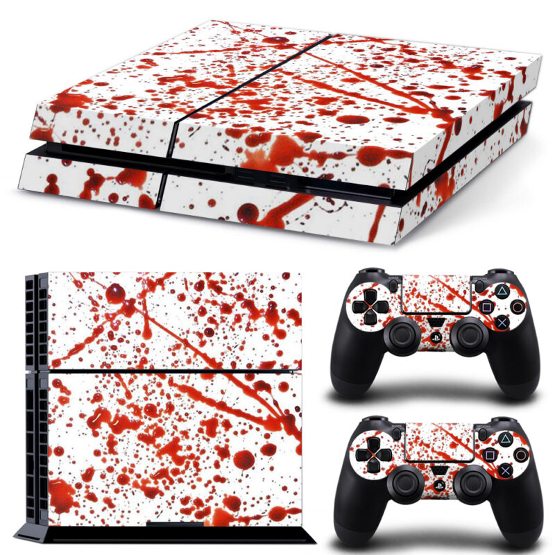 Red Splatter PS4 Skin Sticker