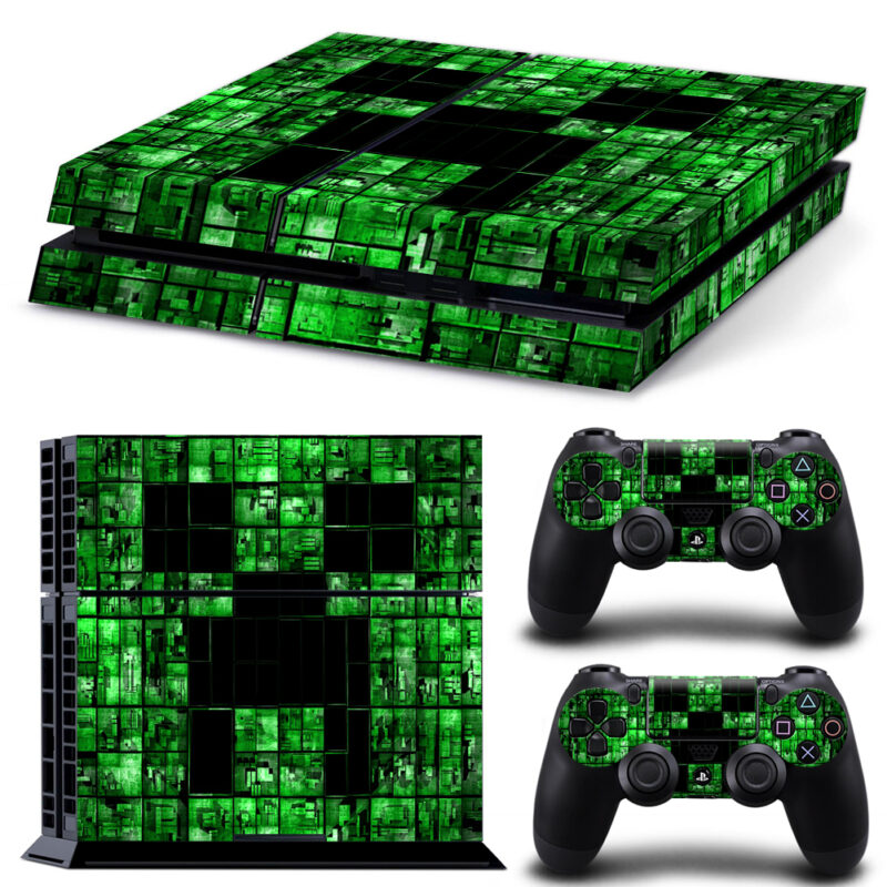 Minecraft Creeper Face PS4 Skin Sticker