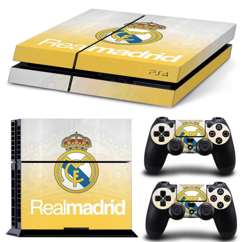 Real Madrid CF Skin Sticker For PS4 And Controllers Design 1