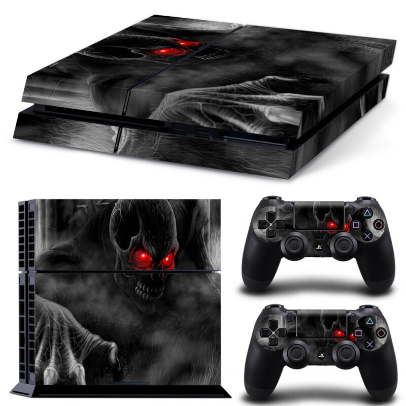 Red Eye Ghost Skin Sticker For PS4 And Controllers