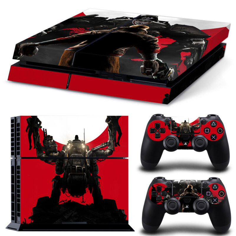 Wolfenstein: The New Order Natzi Robot Skin Sticker For PS4 And Controllers