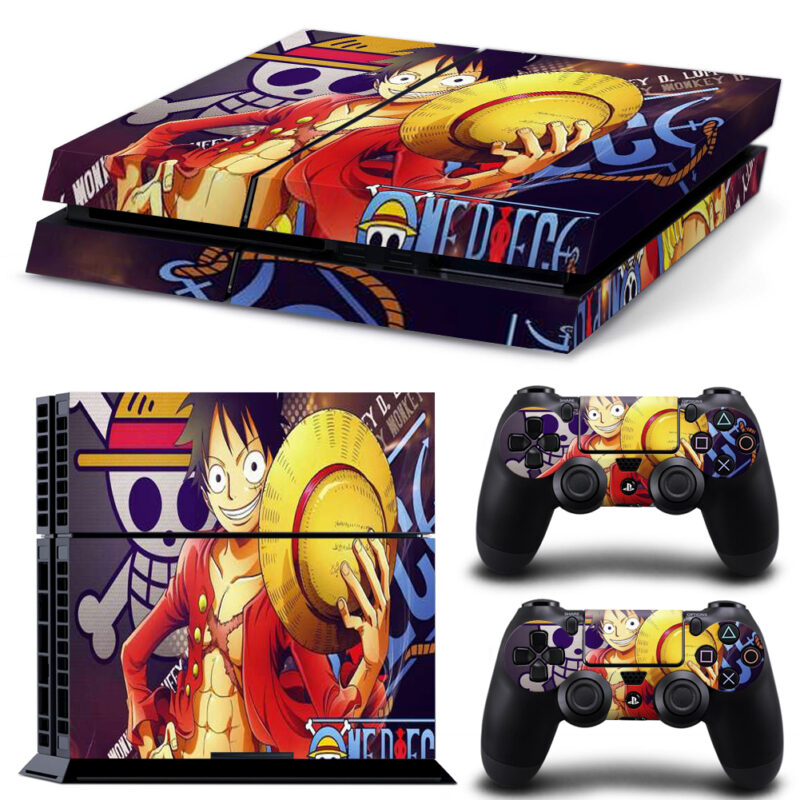 One Piece D Luffy Monkey Skin Sticker For PS4 And Controllers