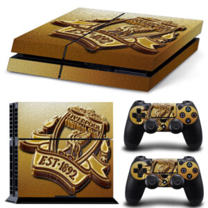 Golden Color Liverpool F.C. Skin Sticker For PS4 And Controllers