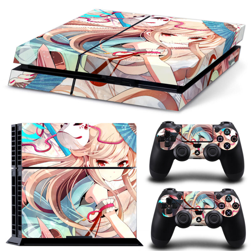 TouHou Project Game Hata No Kokoro Skin Sticker For PS4 And Controllers