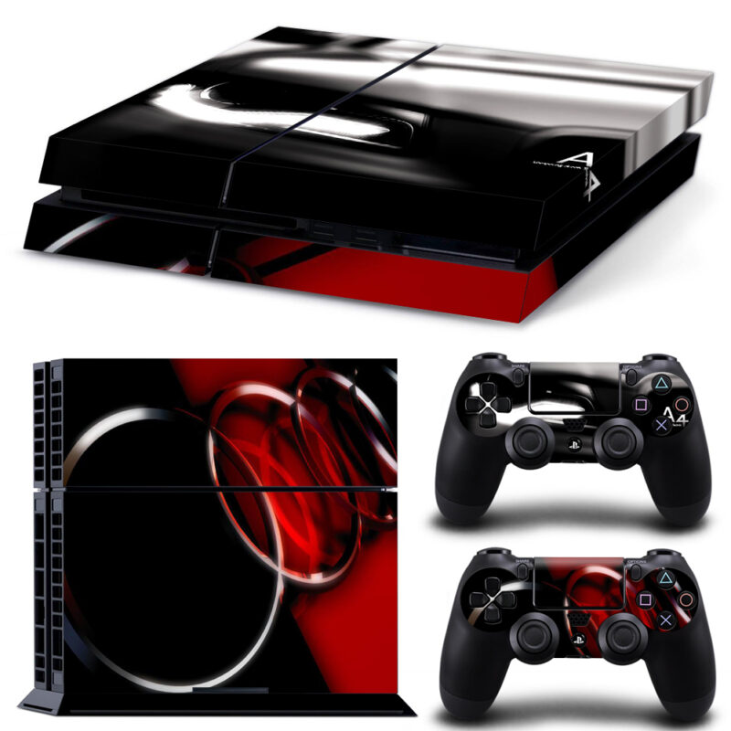 Black Audi A4 Car Skin Sticker For PS4 And Controllers