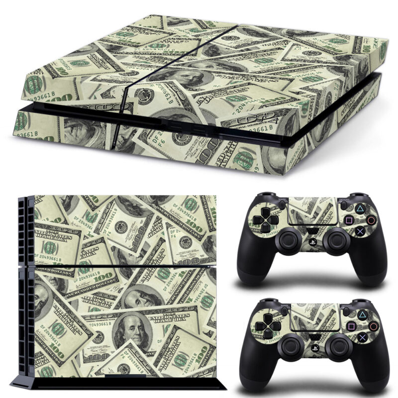 US Dollar Theme PS4 Skin Sticker