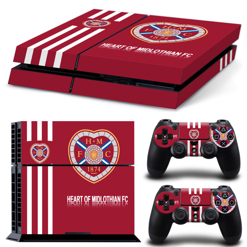 Heart of Midlothian F.C. PS4 Skin Sticker Design 1