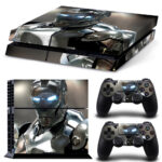 Marvel Black And White Armor Iron Man PS4 Skin Sticker