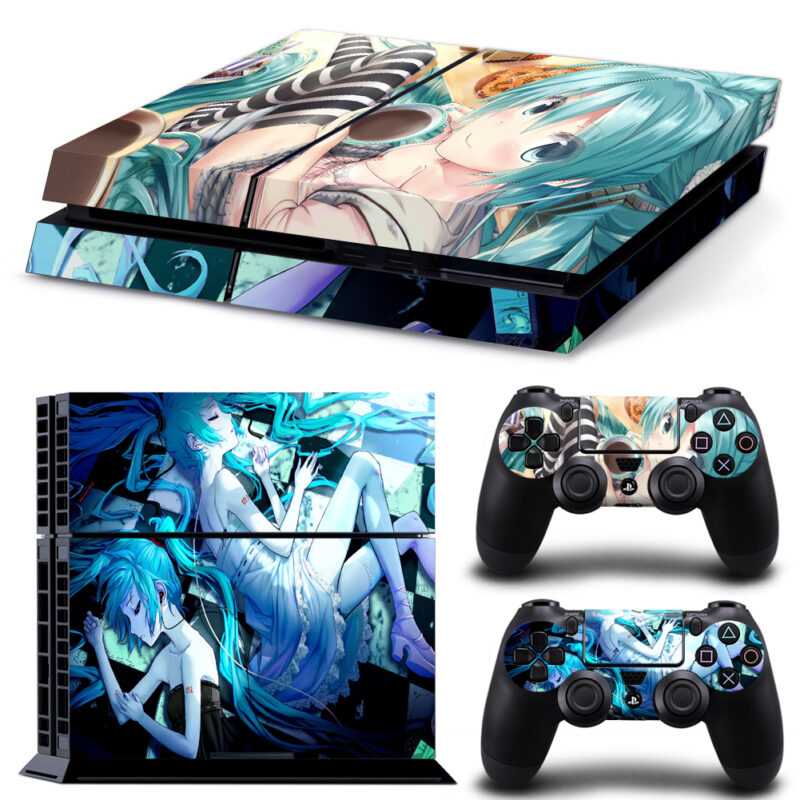 Hatsune Miku Skin Sticker For PS4 And Controllers Design 4