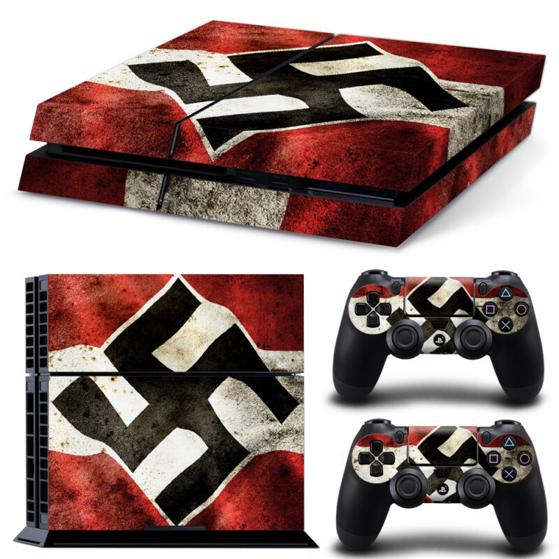 Swastika Flag Skin Sticker For PS4 And Controllers