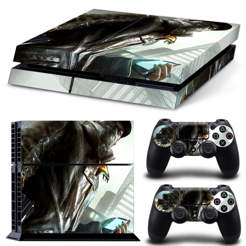 Watch Dogs Game Skin Sticker For PS4 And Controllers Design 1